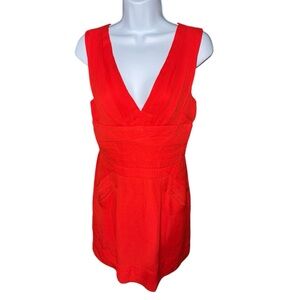 Women’s BCBGeneration Red Deep V Mini Dress - 4